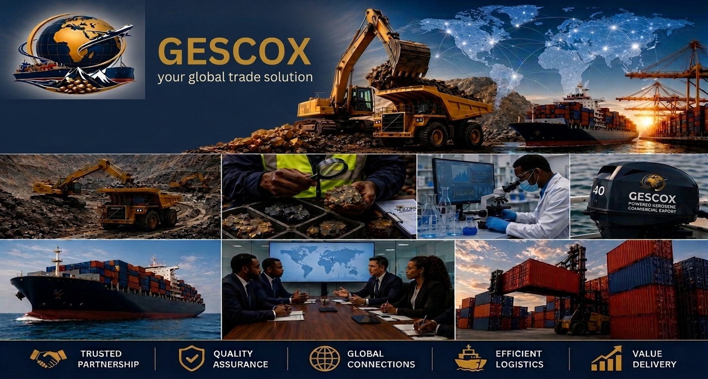 GESCOX global mineral trading and sourcing banner