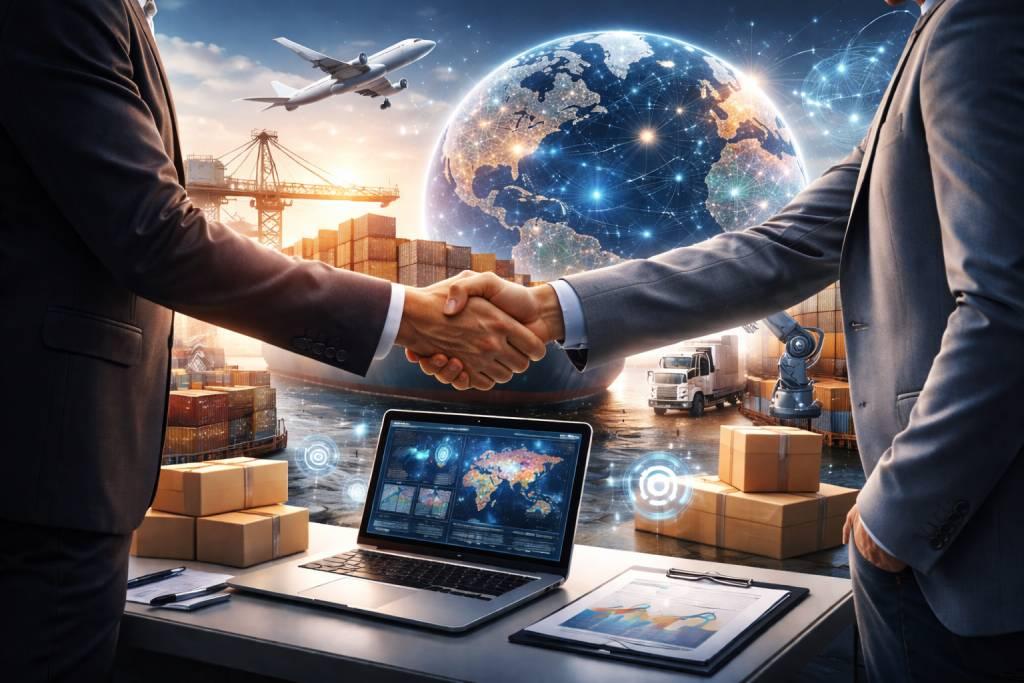 Global trade and procurement concept